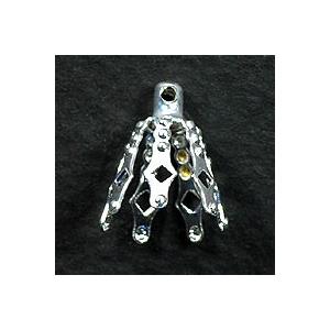アクセサリーパーツ 金具 ビーズキャップ ベル型 12mm 銀色 シルバー