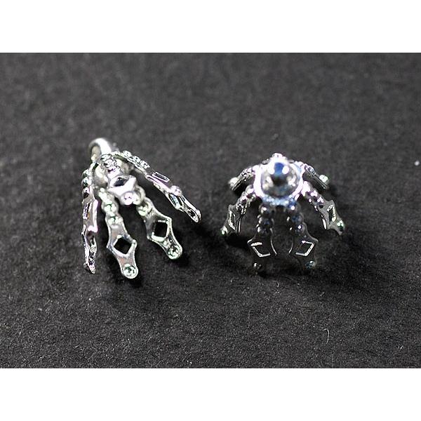 アクセサリーパーツ 金具 ビーズキャップ ベル型 12mm 銀色 シルバー