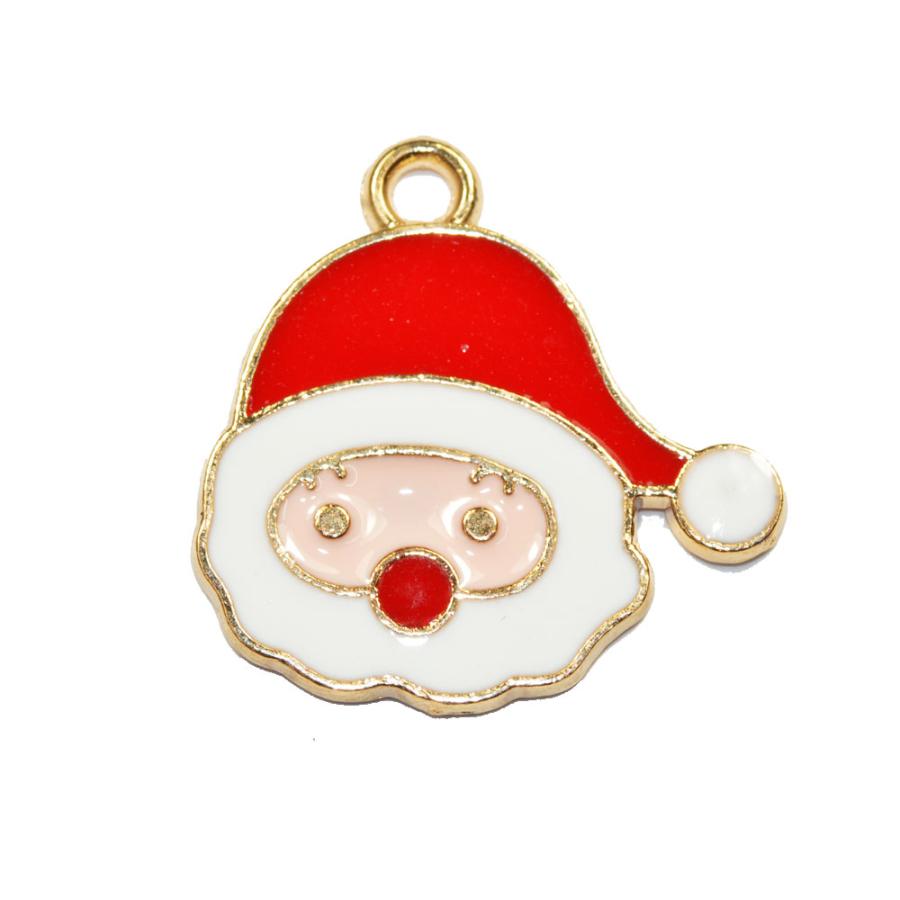 サンタさんクリスマスチャーム＊ Xmas チャーム サンタクロース クリスマス 1コ入り CT071-1 : ビーズ