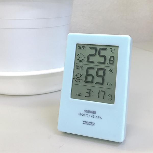 【送料無料】CR-2600B クレセル デジタル時計付き温湿度計 facy CR-2600B |  | 01