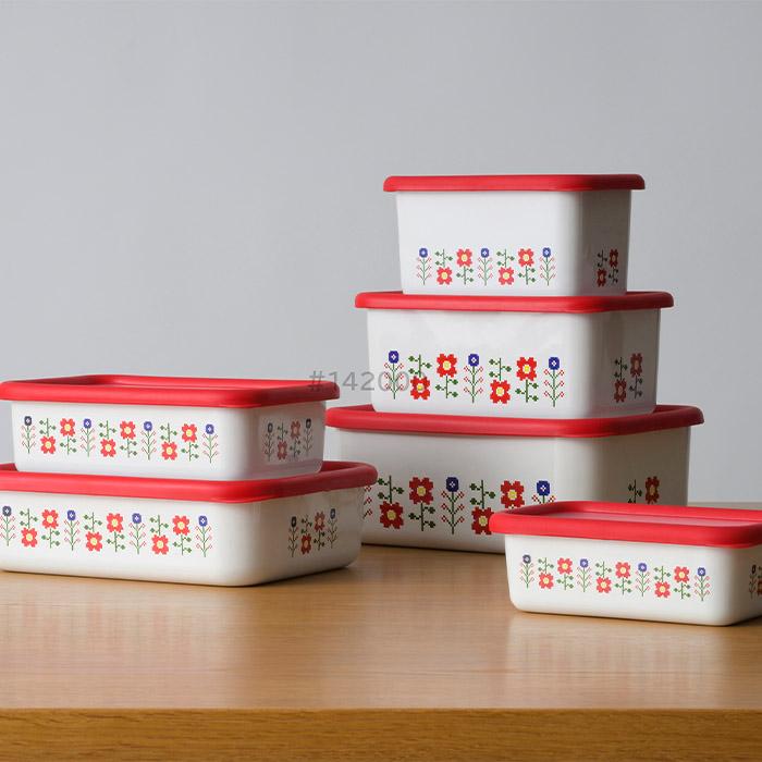 富士ホーロー MY-M.R Mysa（ミーサ）浅型角容器M レッド |  | 01