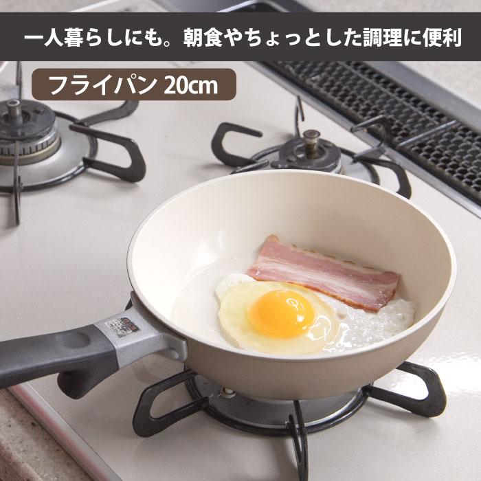 センラ フライングゲット 30点セット 京セラ セラブリッドフライパン CF-20C-WBG フライパン20cm 【IH/ガス