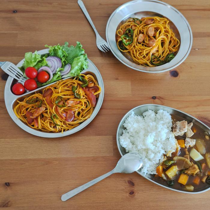 タイガークラウン 昭和レトロ ステンレス皿 ST小判カレー皿 No