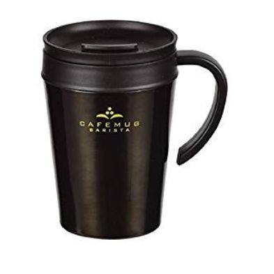 【2160円以上送料無料】パール金属 カフェマグバリスタ 真空蓋付マグカップ400(ブラック)　HB-3988 | 