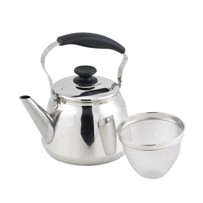 パール金属  HB-5645 フレッティ3 ステンレス製広口ケットル1.6L(茶こしアミ付) やかん/ケトル | 