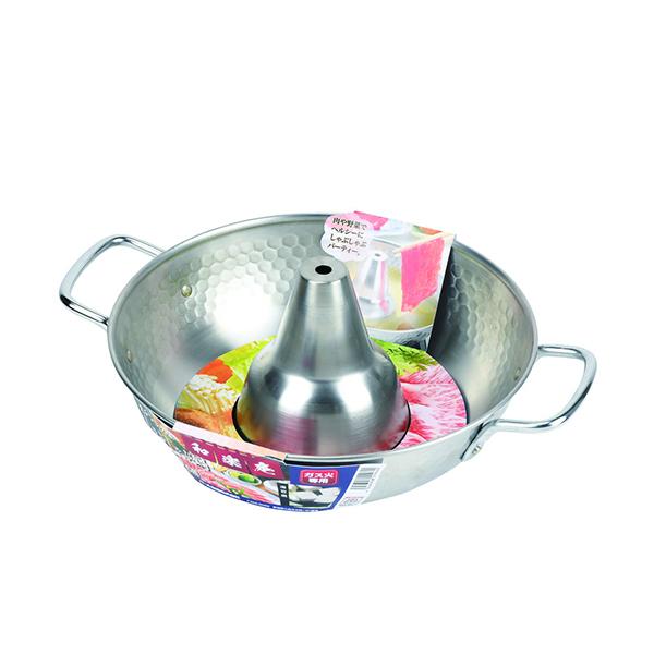 【送料無料】パール金属 HB-5969 和楽庵 ステンレス製しゃぶしゃぶ鍋26cm | 