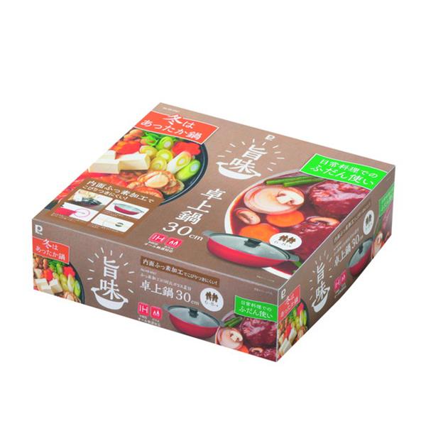 【送料無料】パール金属 HB-6967 旨味 ふっ素加工IH対応ガラス蓋付卓上鍋30cm |  | 01