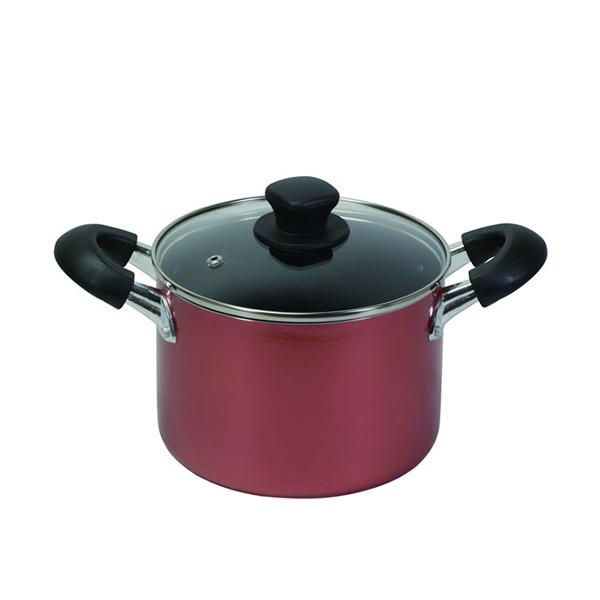 【2160円以上送料無料】パール金属 HB-6969 旨味 ふっ素加工IH対応ガラス蓋付深型両手鍋18cm | 