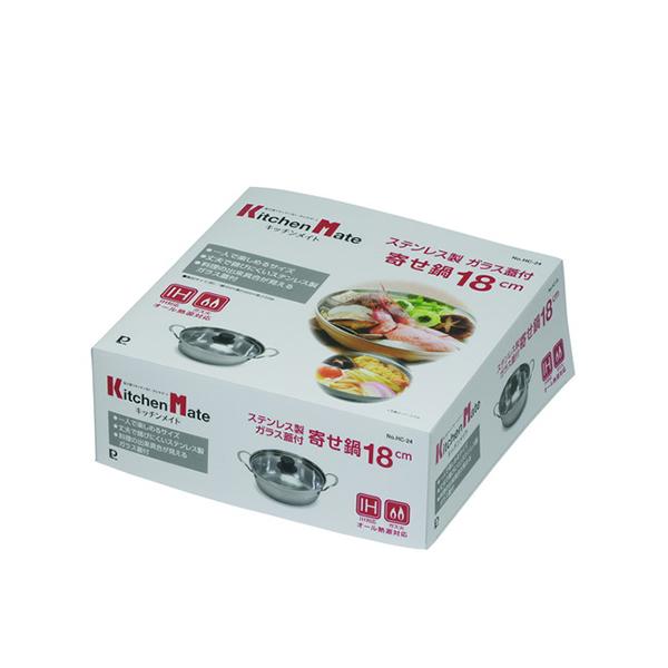 【2160円以上送料無料】パール金属 HC-24 キッチンメイト ステンレス製ガラス蓋付寄せ鍋18cm : 54700244 : Shop ...