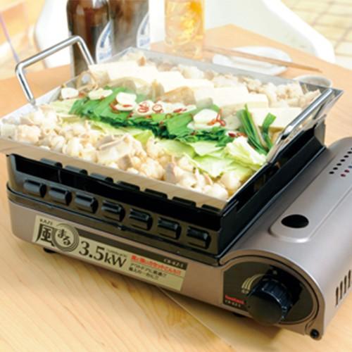 【イワタニ純正カセットボンベ3P付】【2160円以上送料無料】岩谷産業（イワタニ） カセットコンロ カセットフー「風丸」 CB-KZ-1【smtb-k】【ky】 |  | 01