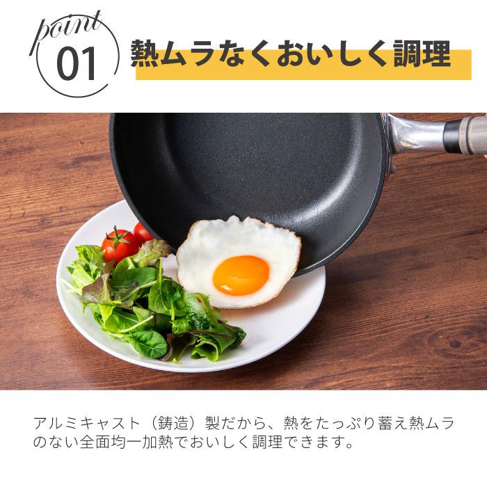 北陸アルミ ガス火専用 フライパン センレンキャストFAN 30cm A-2815