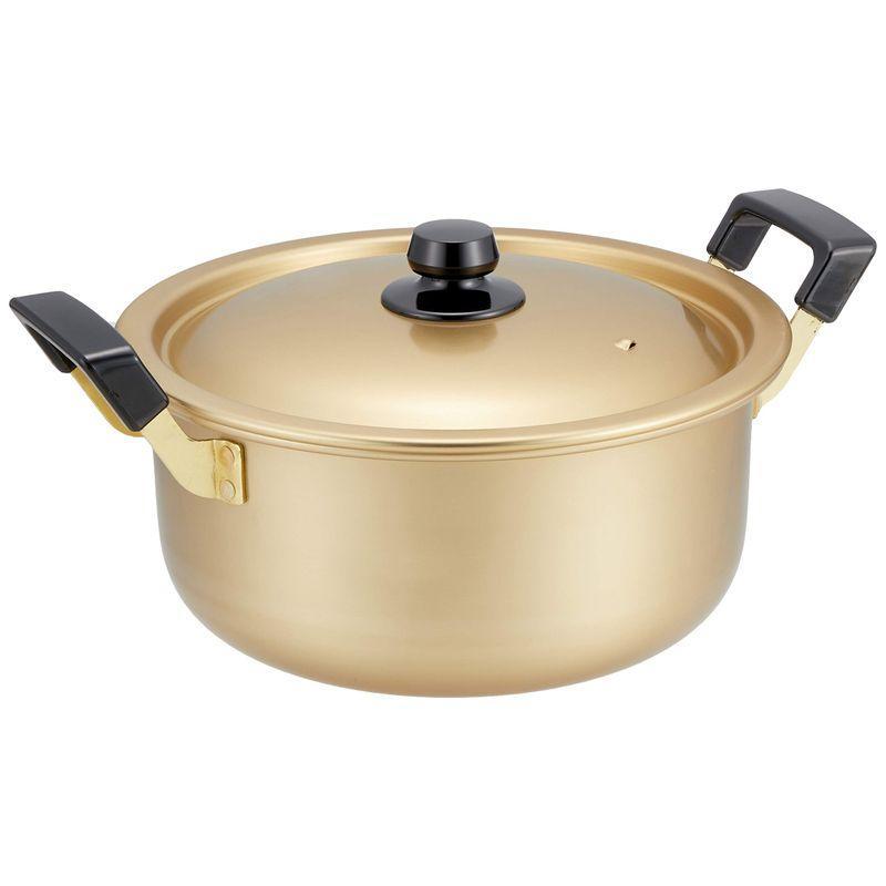 北陸アルミ ガス火専用 両手鍋 純しゅう酸 味づくし 22cm HP43-RM227