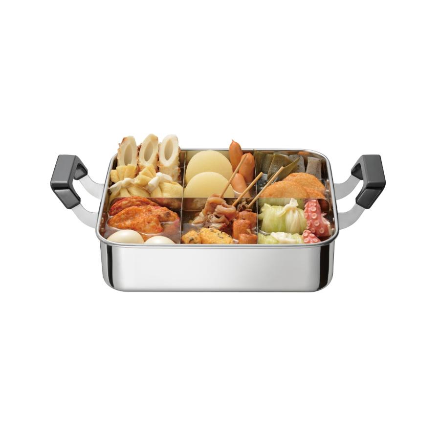 和平 烹味屋 RB-3261 角型おでん鍋 24×28cm 【ステンレス製 ガス火専用