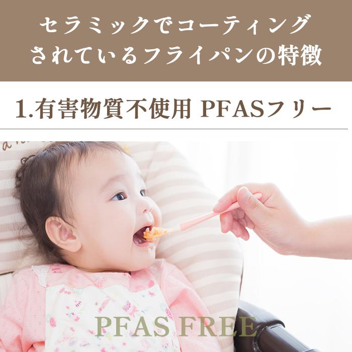 Cookterior(クックテリア)軽くて使いやすい IH・ガス対応 セラミックコートフライパン28cm ウッド調取っ手 PFAS/PFOA不使用 | Cookterior | 05