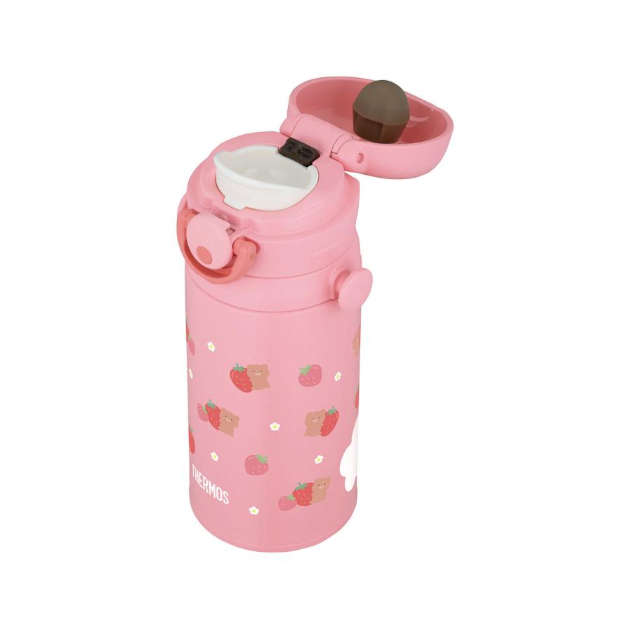 サーモス 真空断熱キッズケータイマグ 350ml ストロベリーピンク JPF-350-SBP【THERMOS 水筒 350m ストラップ付き 肩にやさしいショルダーパッド付き】 |  | 02
