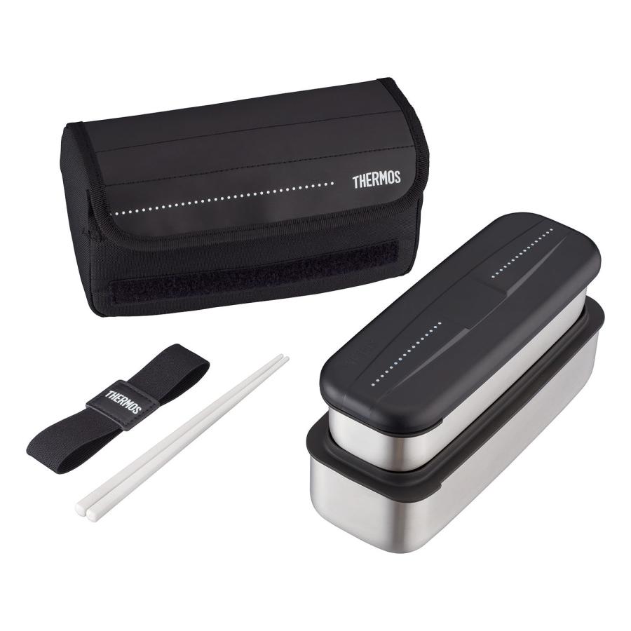 サーモス フレッシュランチボックス DSD-1105W D-BK ドットブラック