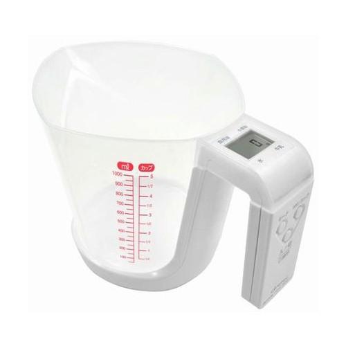 【2160円以上送料無料】ドリテック デジタル計量カップ「ファリーヌ」1kg ホワイト CS-100WT デジタルクッキングスケール | 