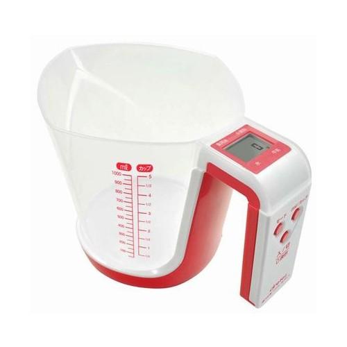 【2160円以上送料無料】ドリテック デジタル計量カップ「ファリーヌ」1kg ピンク CS-100PK デジタルクッキングスケール | 