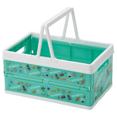 スケーター パペットスンスン 折りたたみバスケット BWOT13 【スンスン ノンノン ゾンゾン グッズ SUNSUN おもちゃ箱 玩具 箱 かご 収納 ケース】 | 