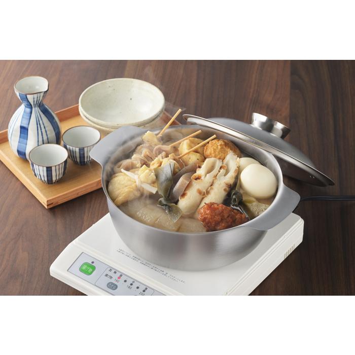 ヨシカワ 郷技 ステンレス おでん鍋 22cm 3.0L YJ3652 【日本製 IH