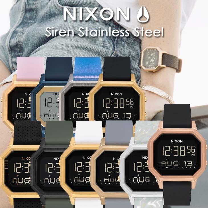 NIXON ニクソン 腕時計 キムタク キムタク愛用 サイレン サーフウォッチ レディース Siren Stainless Steel 耐衝撃 サーフィン オンライン正規取扱店 日本正規品｜stradiy