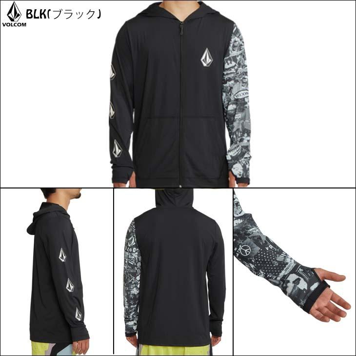 22 SS VOLCOM ボルコム パーカー ICONINC STONE HOOD COLLAGE LS ラッシュガード ファスナー開閉式 メンズ A9312203 日本正規品｜stradiy｜04