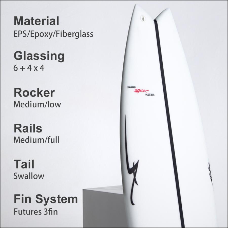 26 ALOHA SURFBOARDS アロハ サーフボード LUNA FISH 5'8 EPS エポキシ
