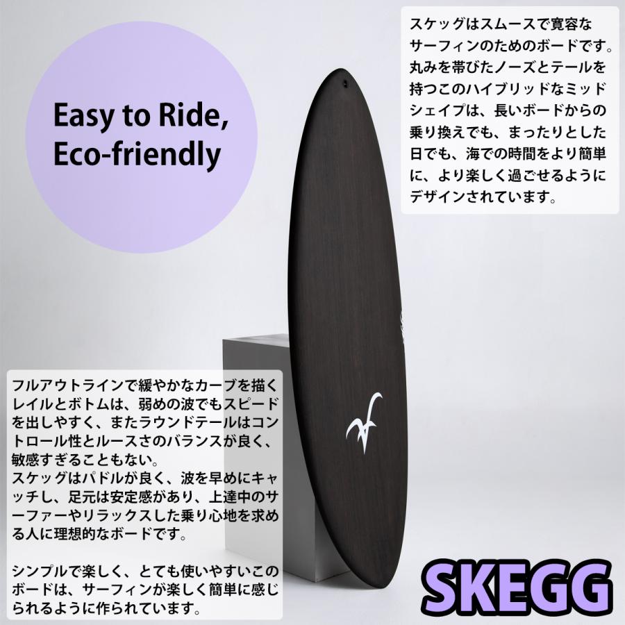 25 ALOHA SURFBOARDS アロハ サーフボード SKEGG 6'2 エコスキン