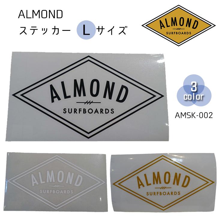 Almond Surfboards & Design アーモンドサーフ ステッカー Lサイズ