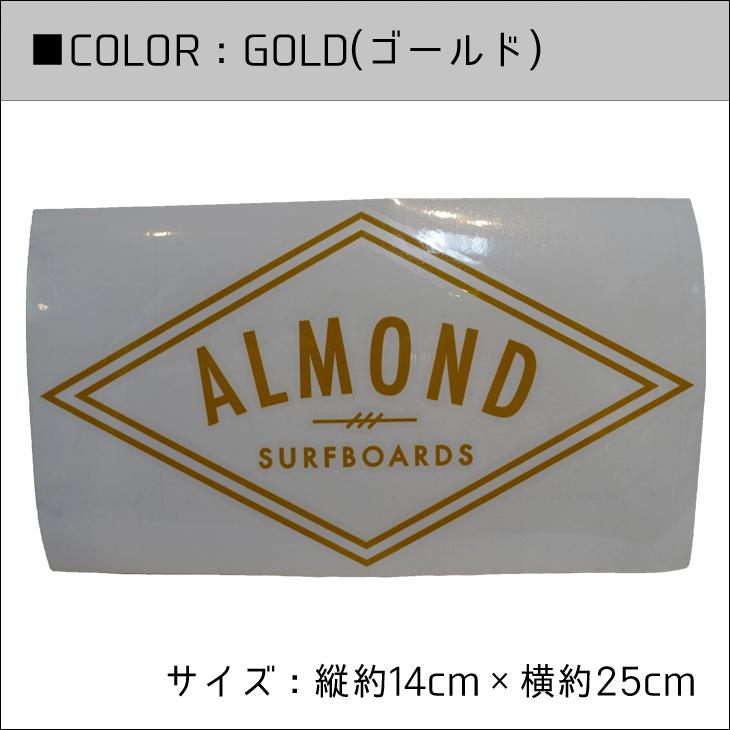Almond Surfboards & Design アーモンドサーフ ステッカー Lサイズ