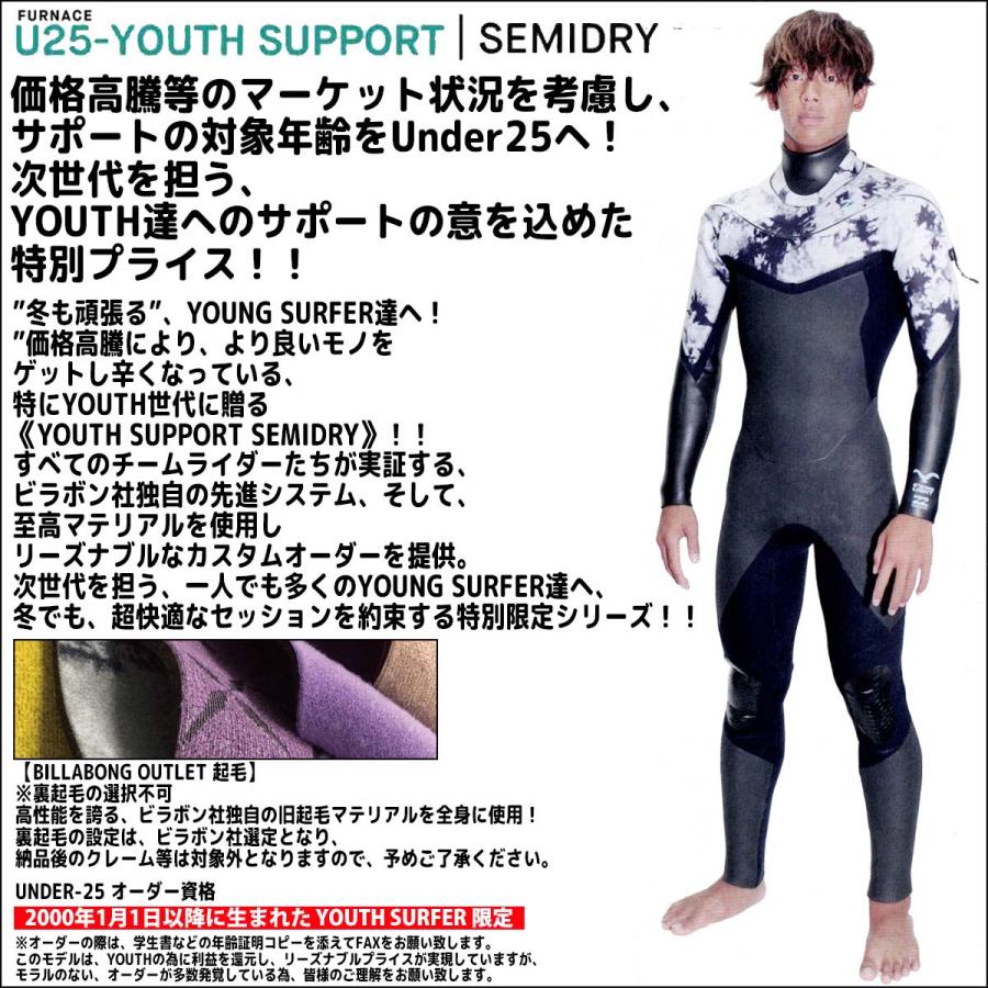 BILLABONG 25-26 ビラボン セミドライ ウェットスーツ ガル