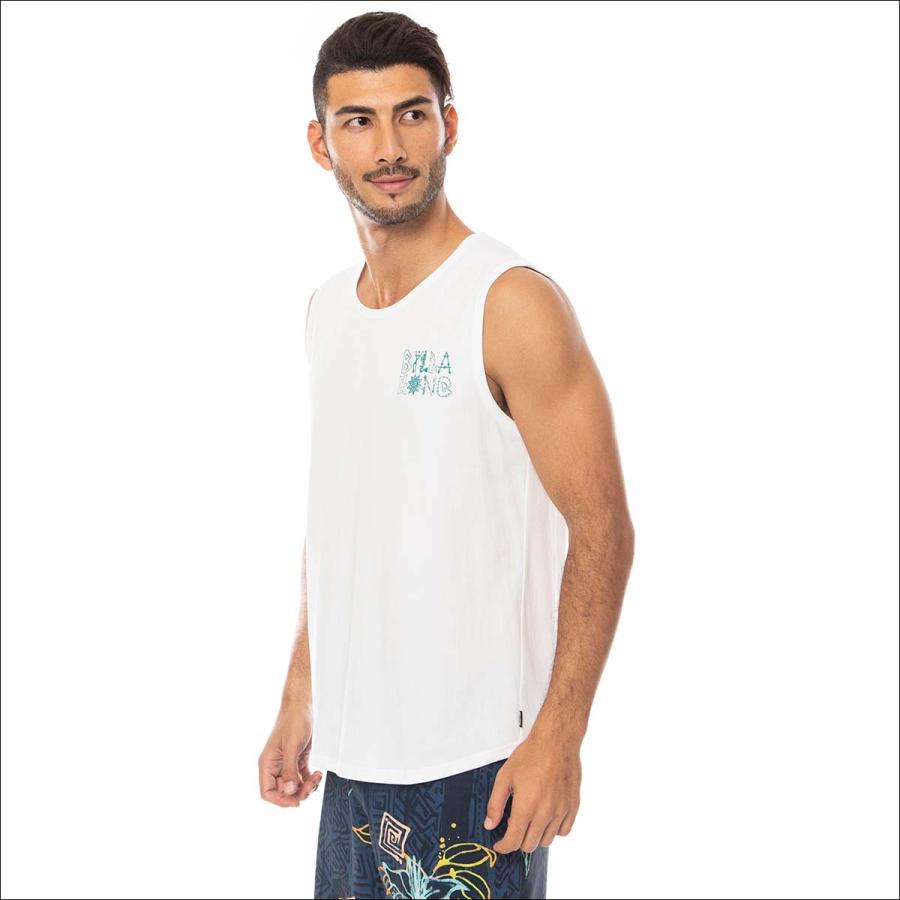 シャルボン　ノースリーブ　ブルー AZUL BY MOUSSY タンクトップ グラフィックノースリーブトップス