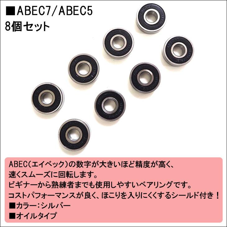 Blank ブランク スケートボード ベアリング ABEC7 ABEC5 BK シールド 8