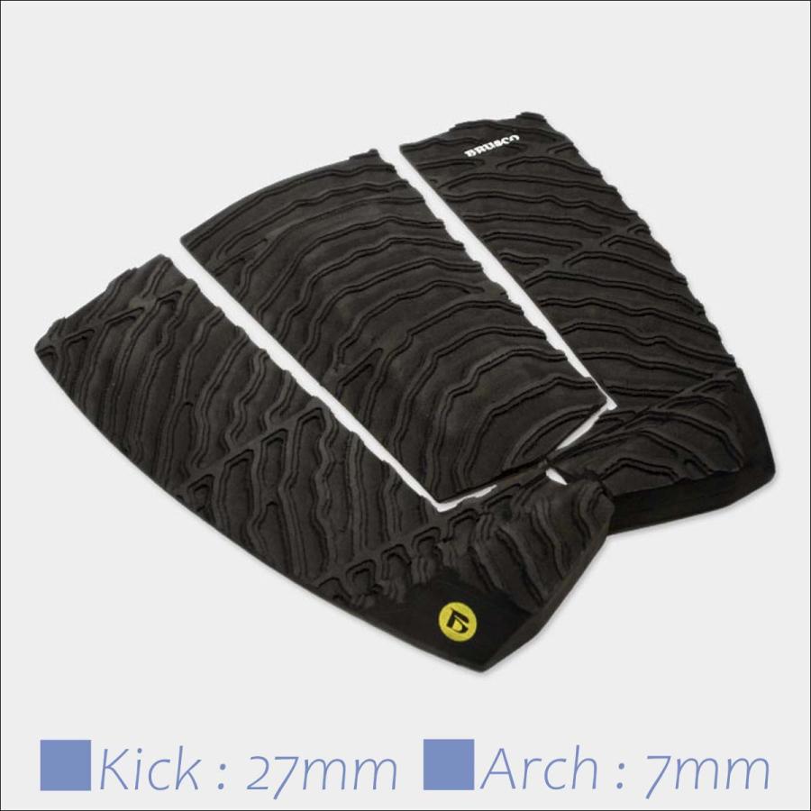 SMAC ショートボード デッキパッド付き BRUSCO ブラスコ デッキパッド Tailpad 3ピース トラクション