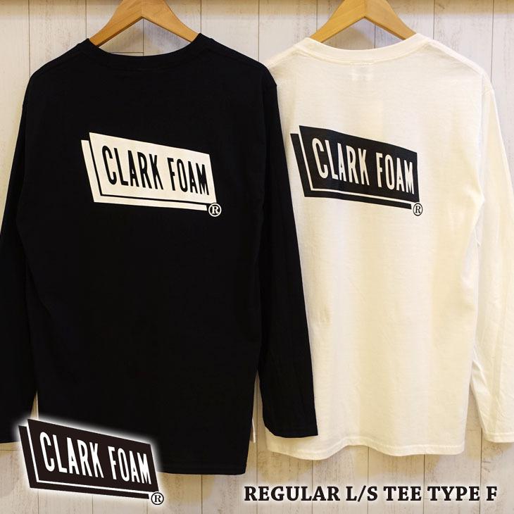 CLARK FOAM クラークフォーム ロンT REGULAR L/S TEE TYPE F 長袖 Tシャツ ロゴ バックプリント シンプル メンズ サーフィン サーフ 日本正規品｜stradiy