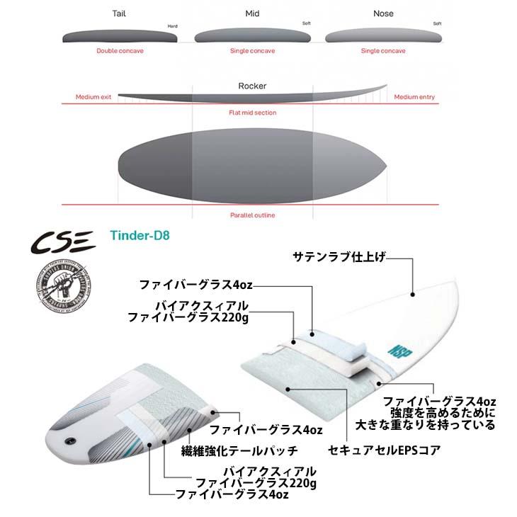 NSP SHAPERS UNION CSE TINDER-D8 ティンダーD8 サーフボード 日本正規