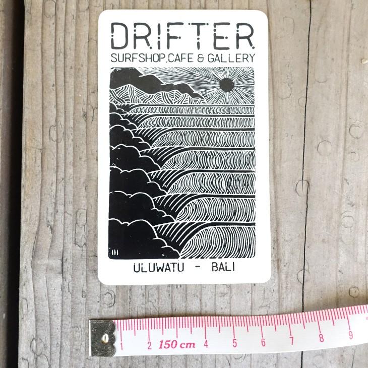 サーフショップ、ボードなどステッカー 1250 記載 洋書 Drifter（ドリフター） DRIFTER surf shop & cafe サーフショップ