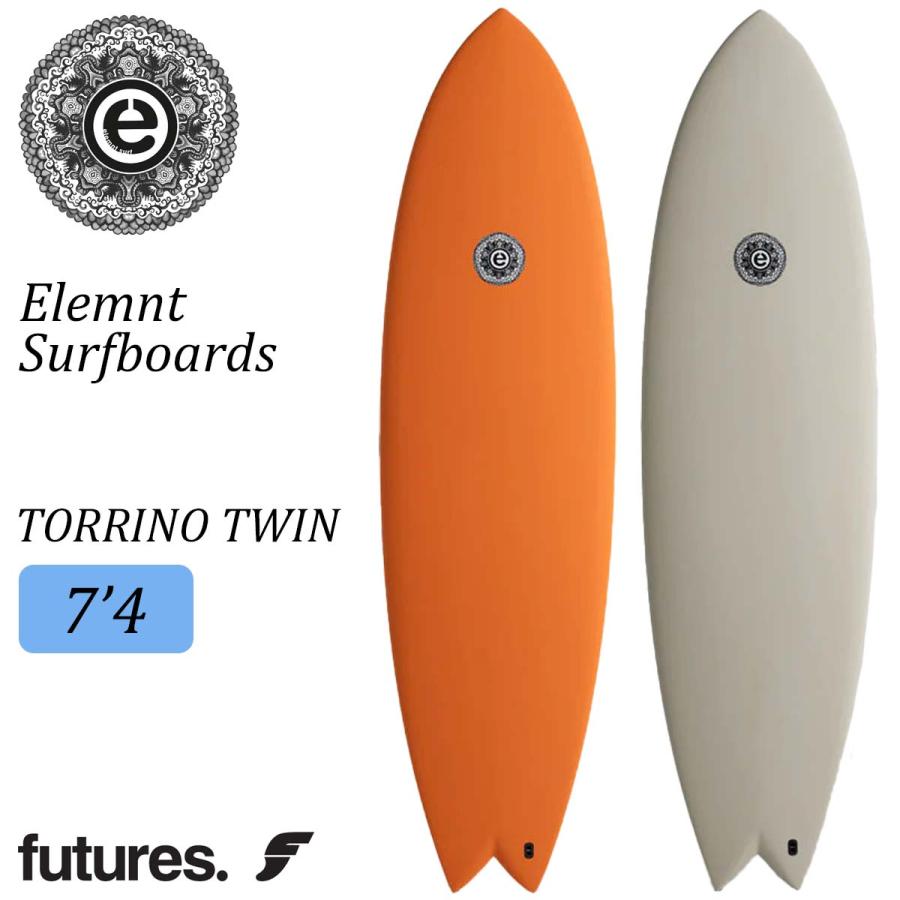 ミッドレングスツイン7’4 25 Elemnt Surfboards エレメント サーフボード TORRINO TWIN 7'4