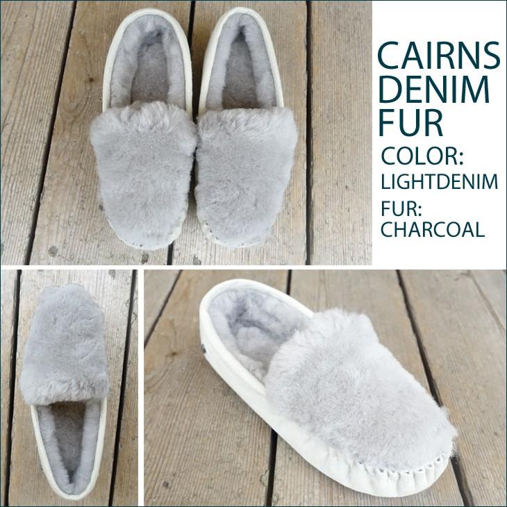 emu エミュー Cairns Denim Fur ケアンズデニムファー モカシン