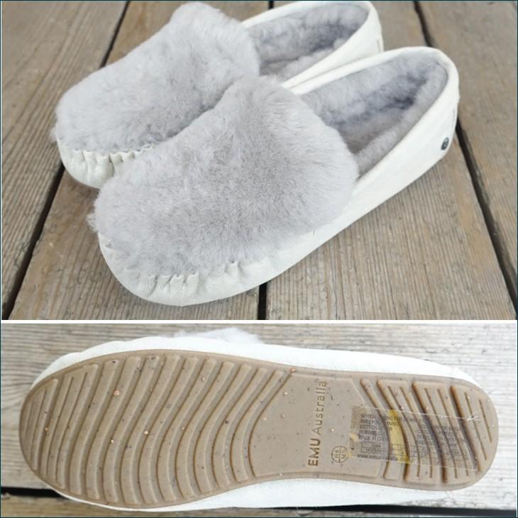 emu エミュー Cairns Denim Fur ケアンズデニムファー モカシン