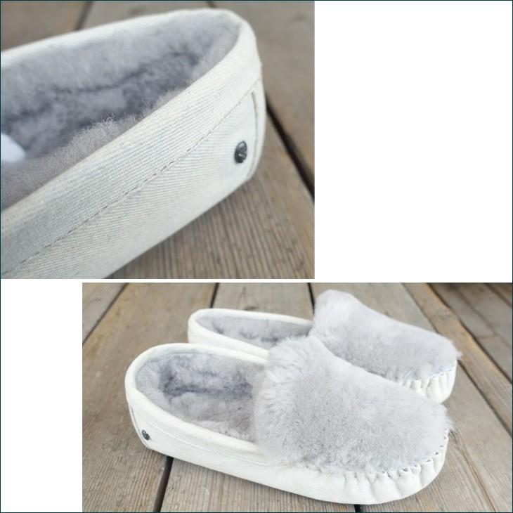 emu エミュー Cairns Denim Fur ケアンズデニムファー モカシン