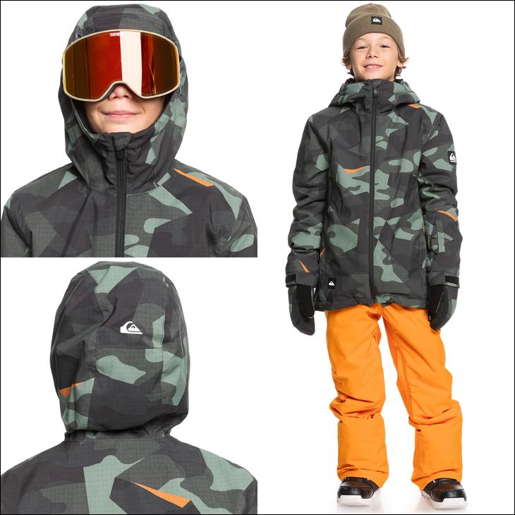 QUICKSILVER スノーボードジャケット Sサイズ 迷彩柄 Quiksilver（クイックシルバー） 24-25 スノー ユース キッズ スノー