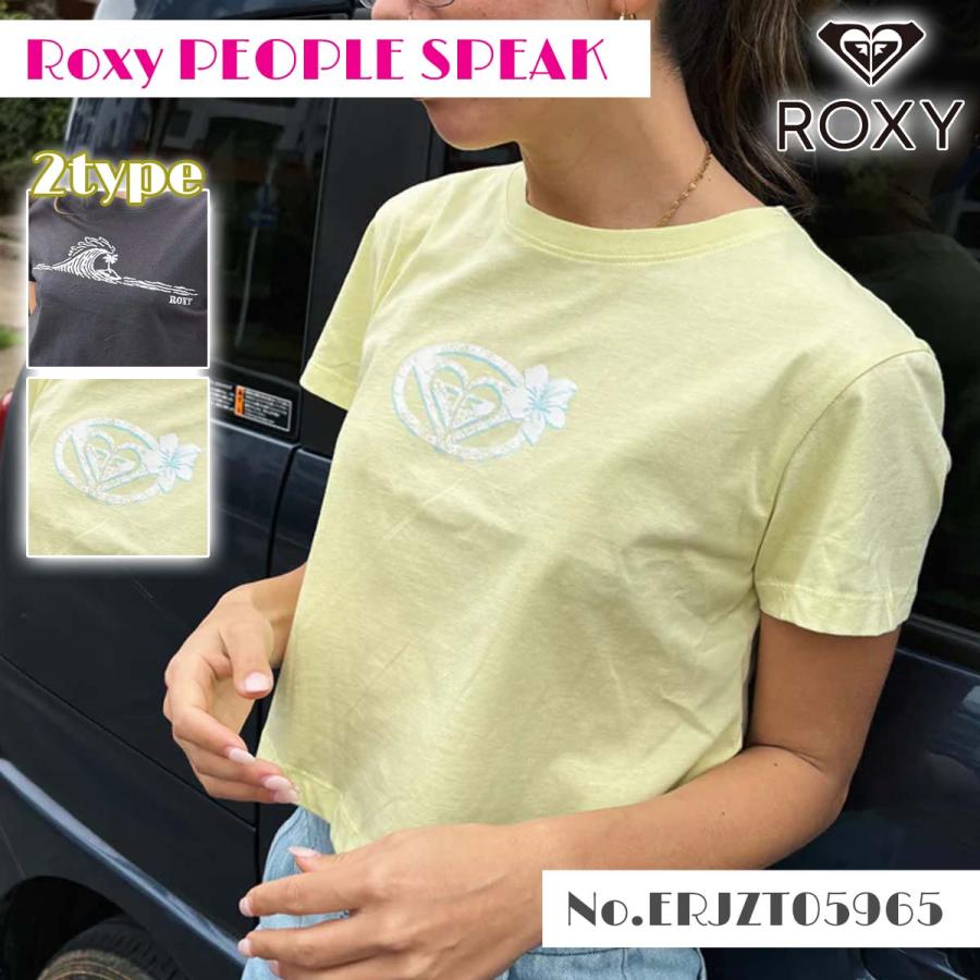 ROXY 25 HS ロキシー Tシャツ 半袖 ロゴ ショート丈 薄手