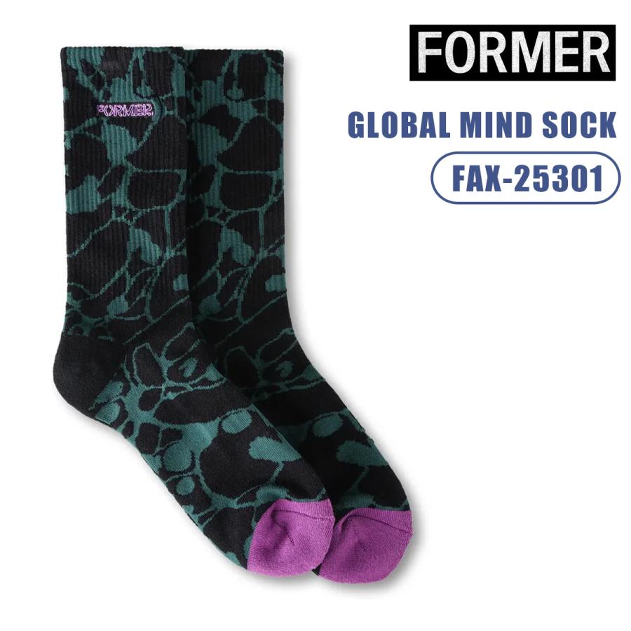 25 FORMER フォーマー 靴下 ソックス GLOBAL MIND SOCK ジャカード
