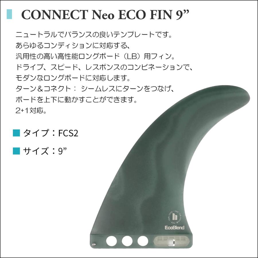 FCS 24 FCS2 ロングボード フィン CONNECT NEO GLASS EcoBlend