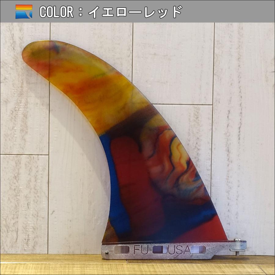 アブストラクト柄 10インチ センターフィン ロングボード シングルフィン レア FINS UNLIMITED フィンズアンリミテッド ロングボード フィン
