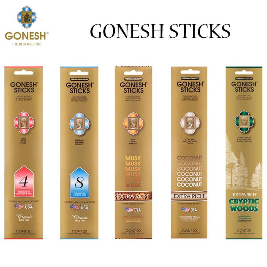 GONESH ガーネッシュ 芳香剤 20 STICKS ルームフレグランス ムスク