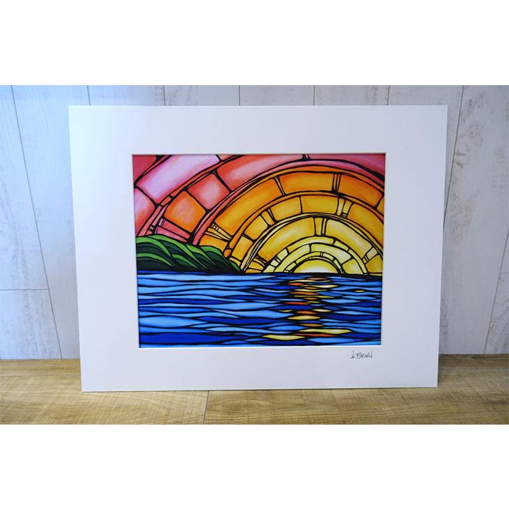 Heather Brown Art Japan ヘザーブラウン Juicy Sunset Art Print MATTED PRINTS  マットプリント アートプリント フレーム付き シングルマット仕上げ 正規品