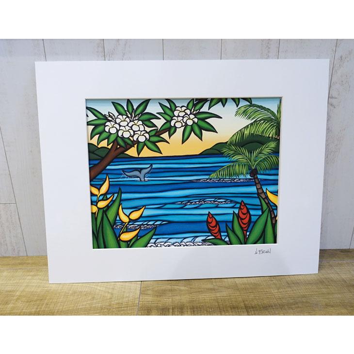 ヘザーブラウン絵画「Lahaina Shores」額付き Heather Brown Art Japan ヘザーブラウン Lahaina Shores Print
