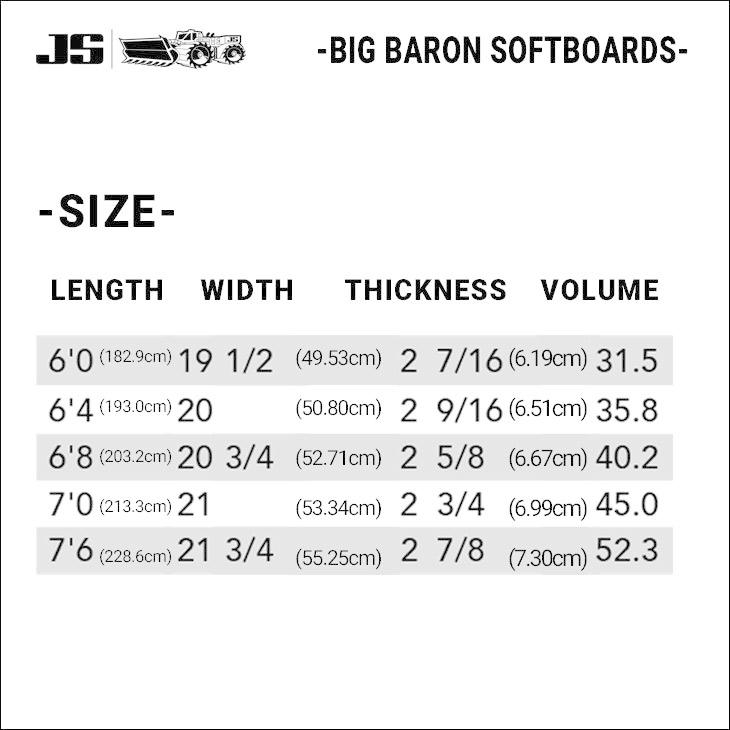 2022年モデル JS Industries サーフボード BIG BARON SOFTBOARDS 2022年モデル JS Industries サーフボード BIG BARON SOFTBOARDS